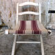 Chaise pliante enfant bebe bois et assise tissu vintage