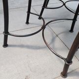 Set of 4 wrought iron chairs and mulching
