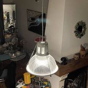 Holophane prismatic glass pendant light