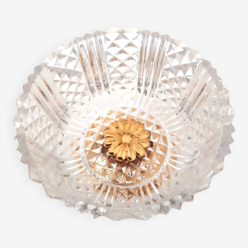 Crystal and gold metal bowl