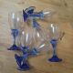 Service of 30 blue footed glasses.