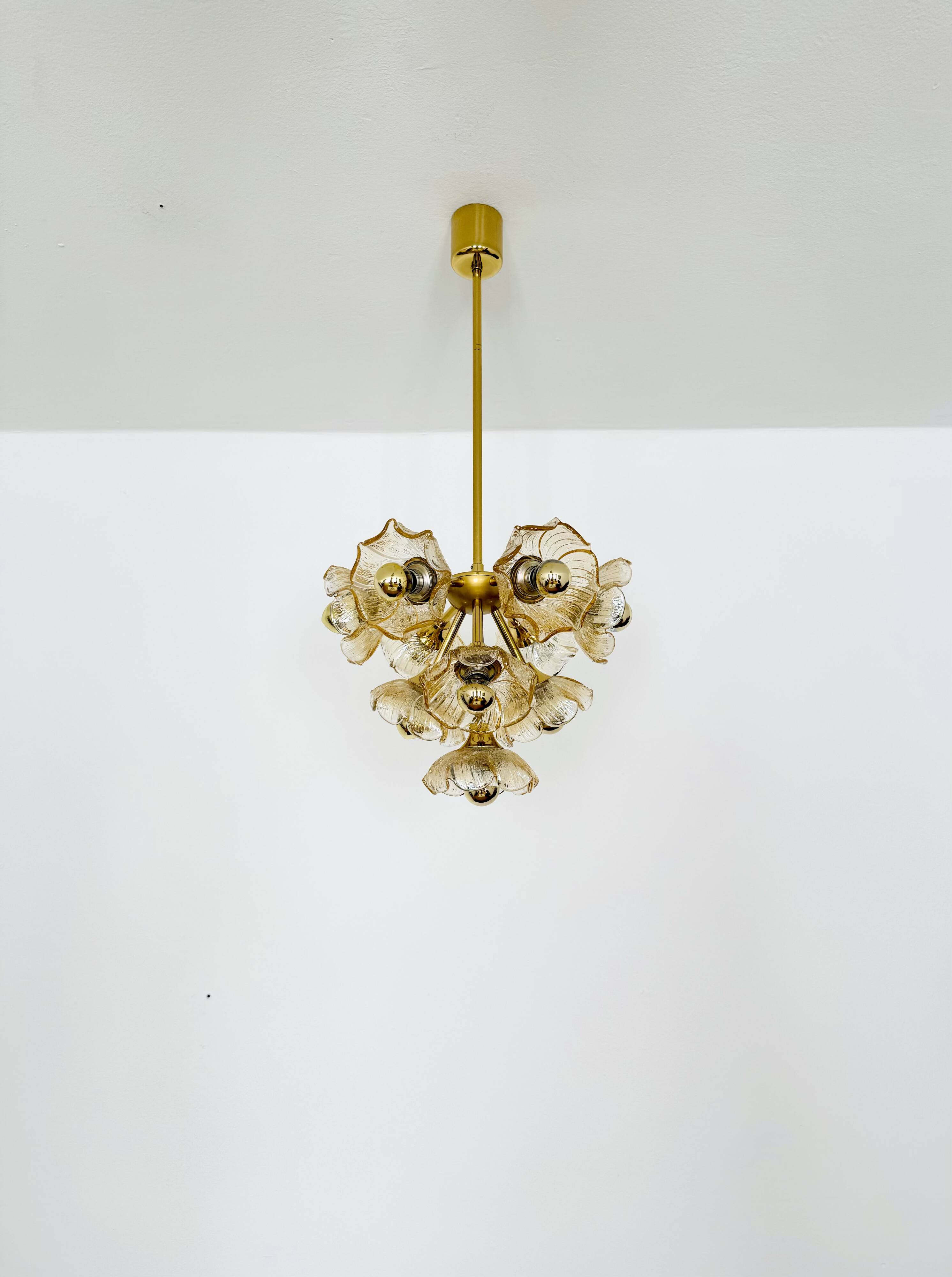 Floral Glass Chandelier