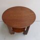 Table basse ronde en chêne Art Déco