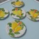 Dessert plates "lemon" in slipware