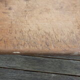 Old wooden cutting board with edges