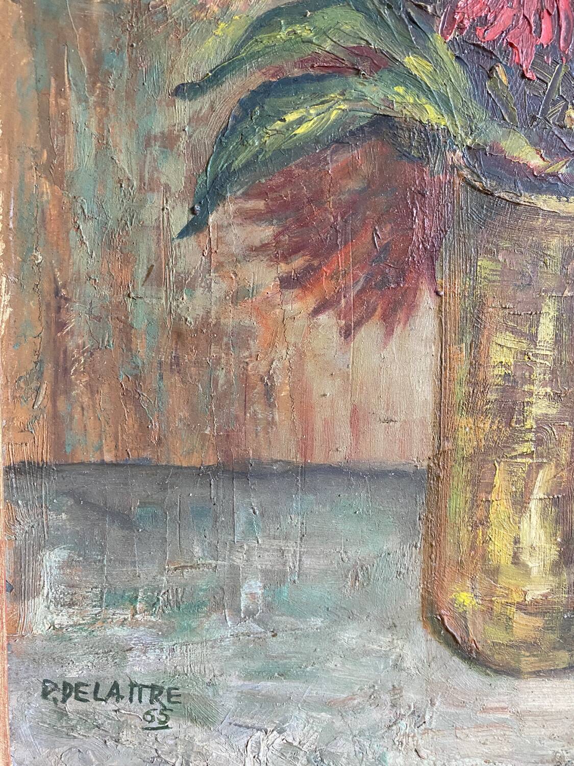 Still life bouquet of dahlias 1960