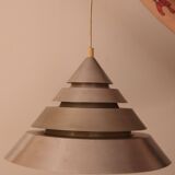 Space Age Brushed Metal Pendant Light