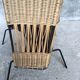 Vintage cocktail bar in wicker and metal - 1960