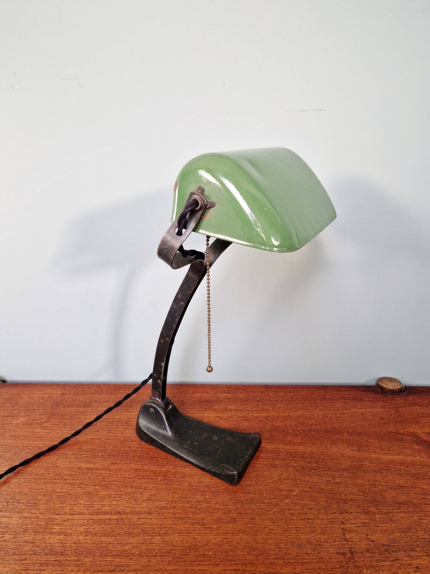 Bauhaus style banker’s lamp, Schaco (Germany), 1920-30