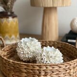 Round top in vintage braided rattan
