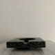 Black black square marble ashtray speckled green