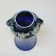 Ancien vase  Art déco en grès flammé bleu