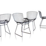 Harry Bertoia's "Wire" series of 4 chairs for Knoll
