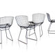 Série de 4 chaises "Wire" d'Harry Bertoia pour Knoll