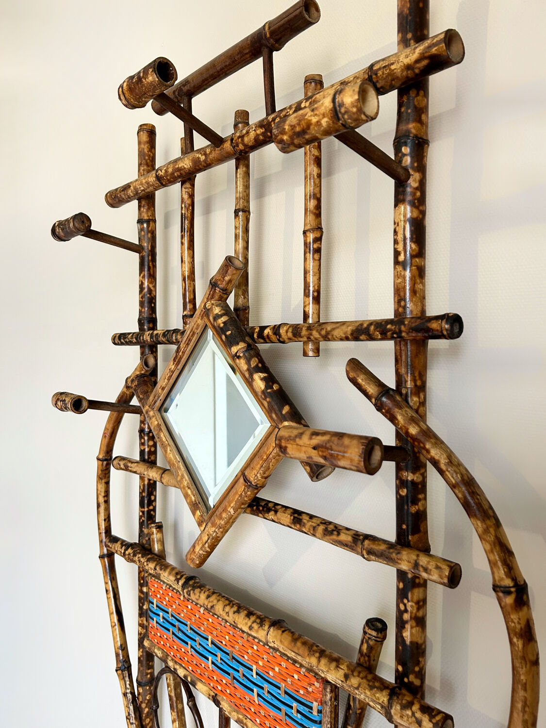 1930s bamboo coat rack