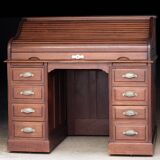 Franco american american desk in solid mahogany. circa 1900.