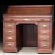 Franco-American American desk in solid mahogany. Circa 1900.