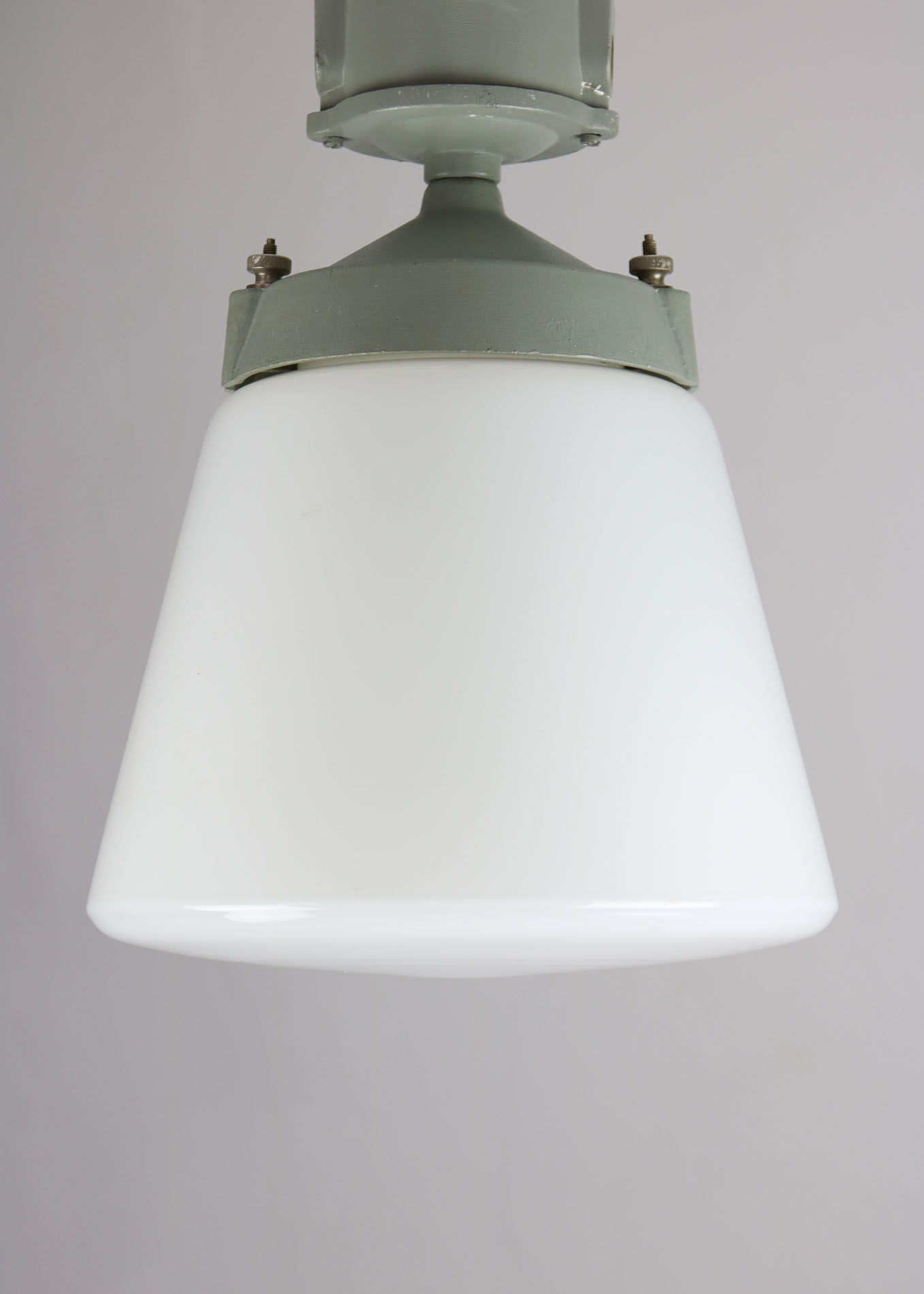 Vintage opaline glass pendant lamp, 1970s