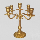 Pair of art-deco candlesticks five lights with removable light arms ~ golden regulates ~ 1930s
