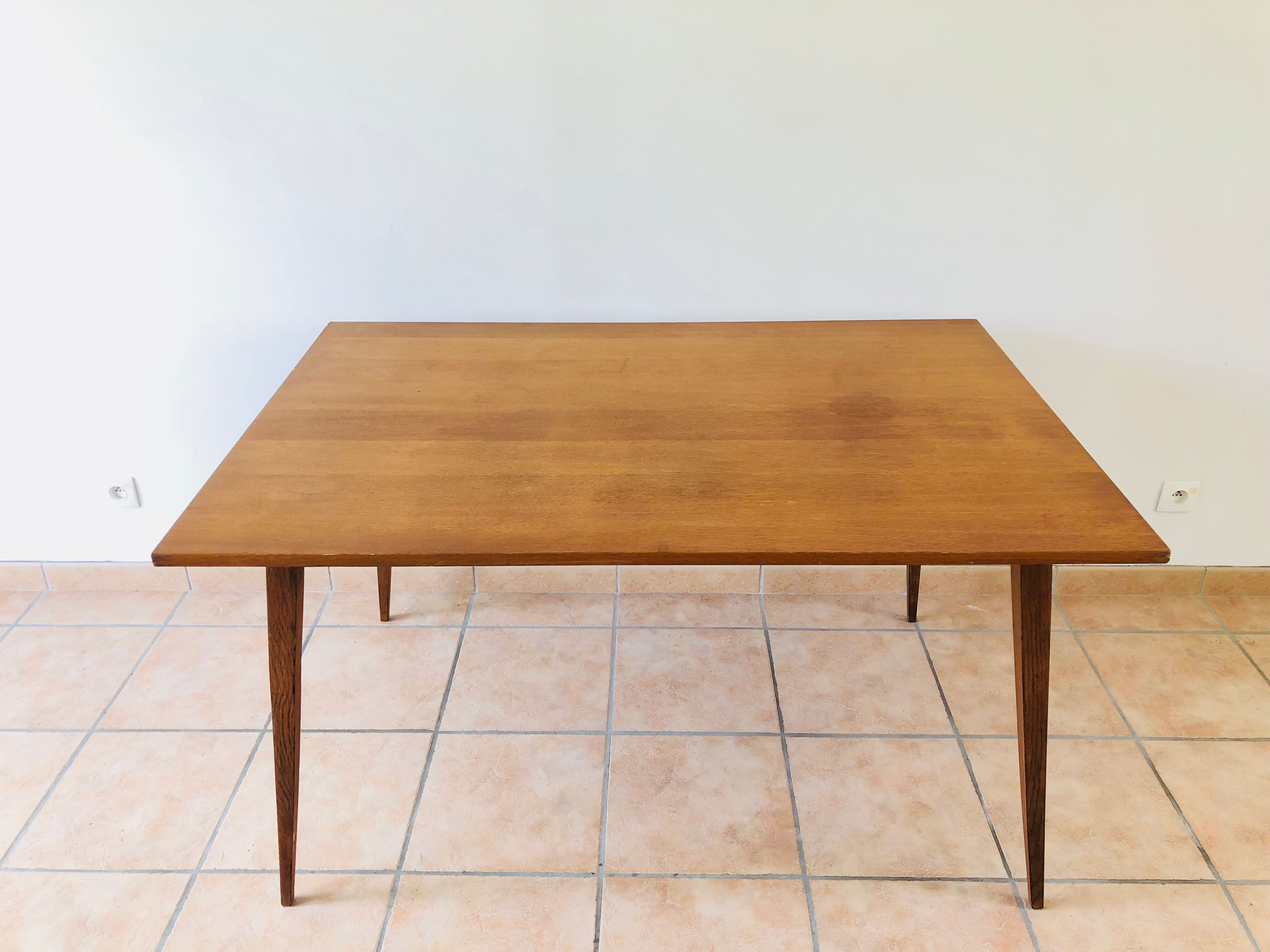 Oak table feet compass with extensions