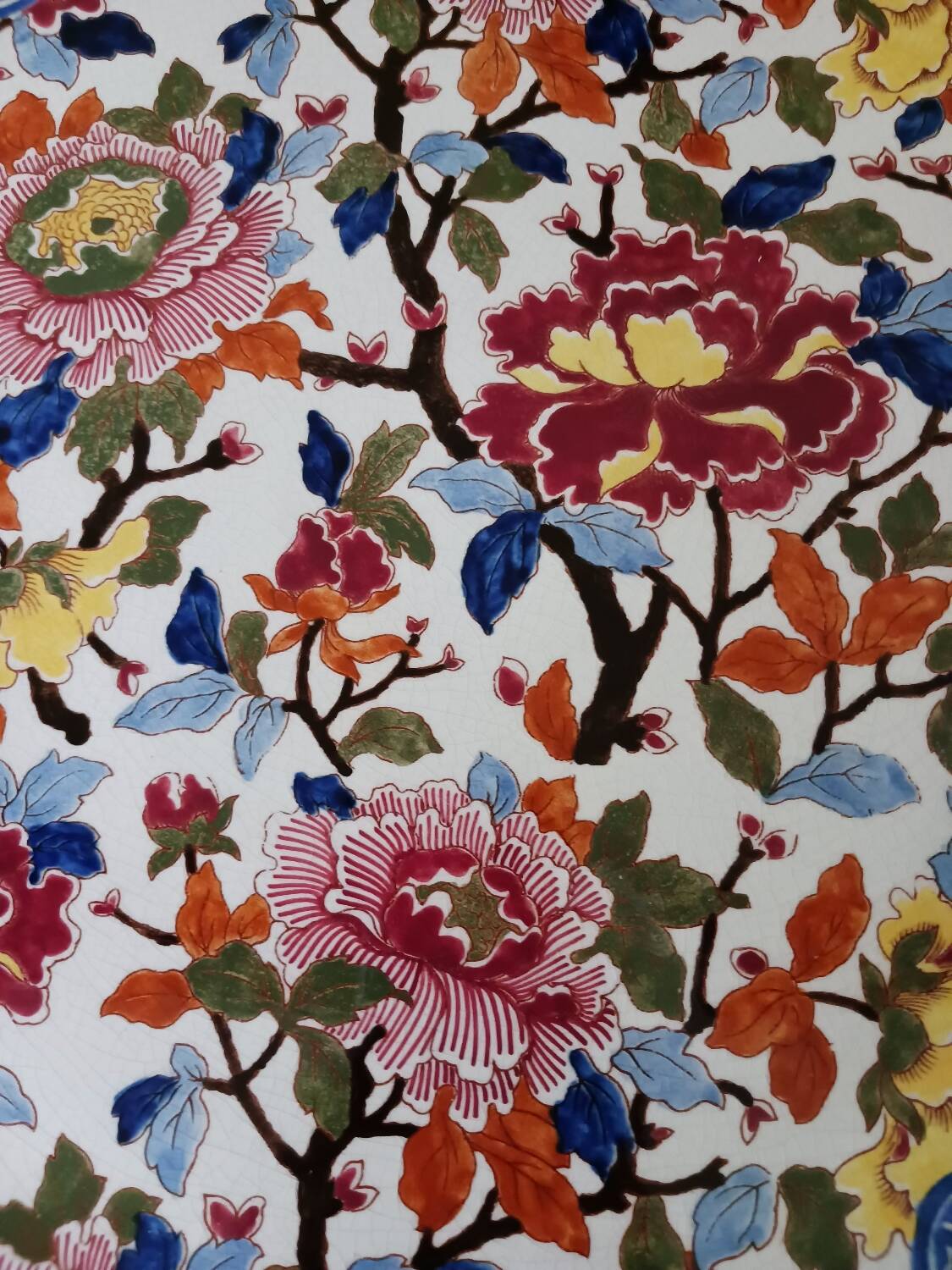 Large Gien Peony Platter