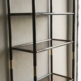 Étagère  en métal et verre - Italie années 1970