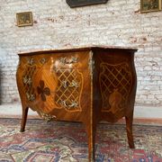 Chest of drawers stamped in marquetry Louis XV style
