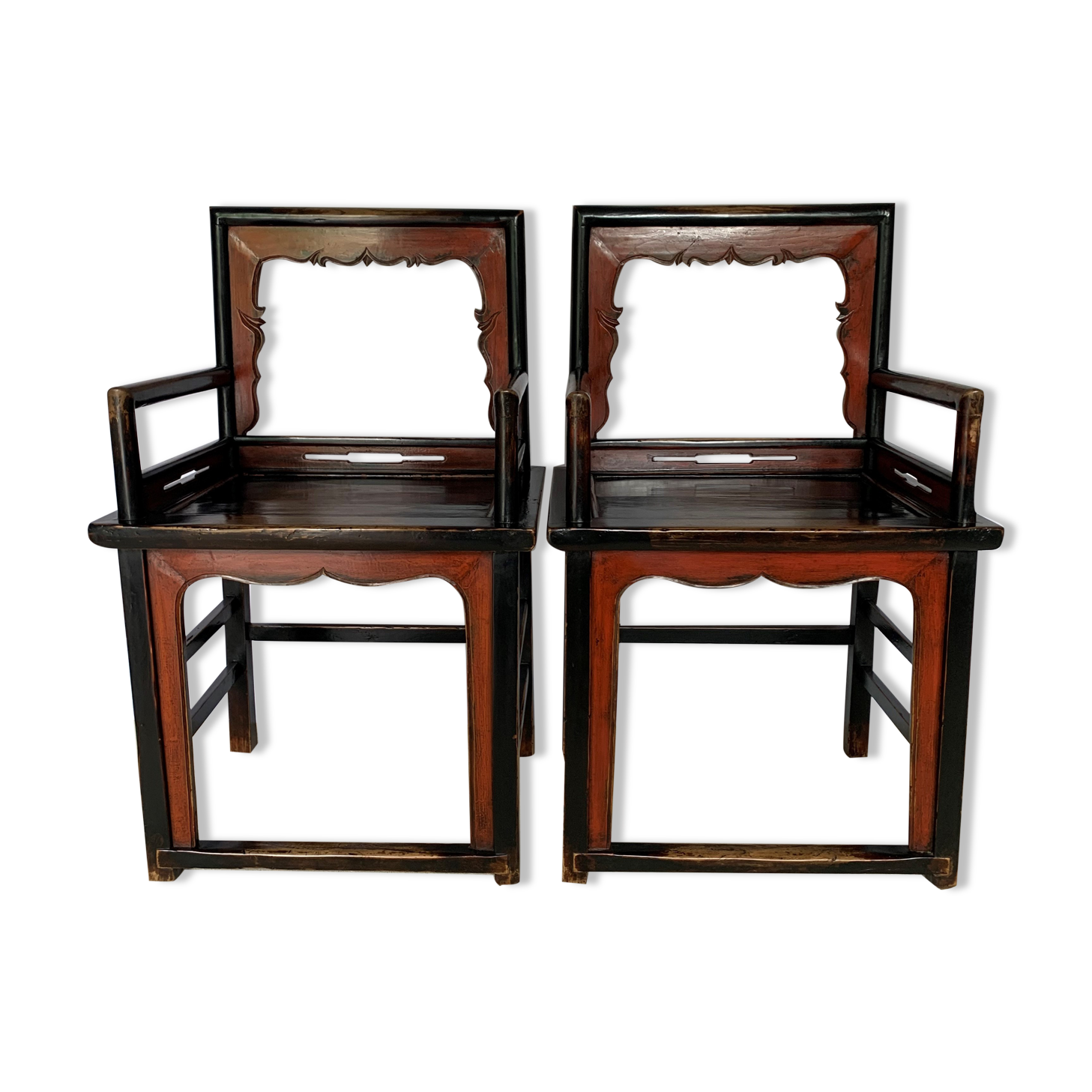 Pair of Chinese armchairs