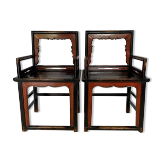 Pair of Chinese armchairs