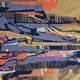 René Fumeron - Wool tapestry "Etna" - Robert Four editions in Aubusson