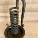 Spiral rat cave candlestick in wrought iron
