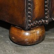 Restored vintage leather Chesterfield sofa