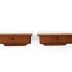 Pair of Wall Mounted Bedside Drawers in Teak