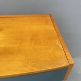 Coiffeuse avec tiroirs de rangement et miroir rabattable