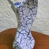 Blue and white crisp vase from the 70s