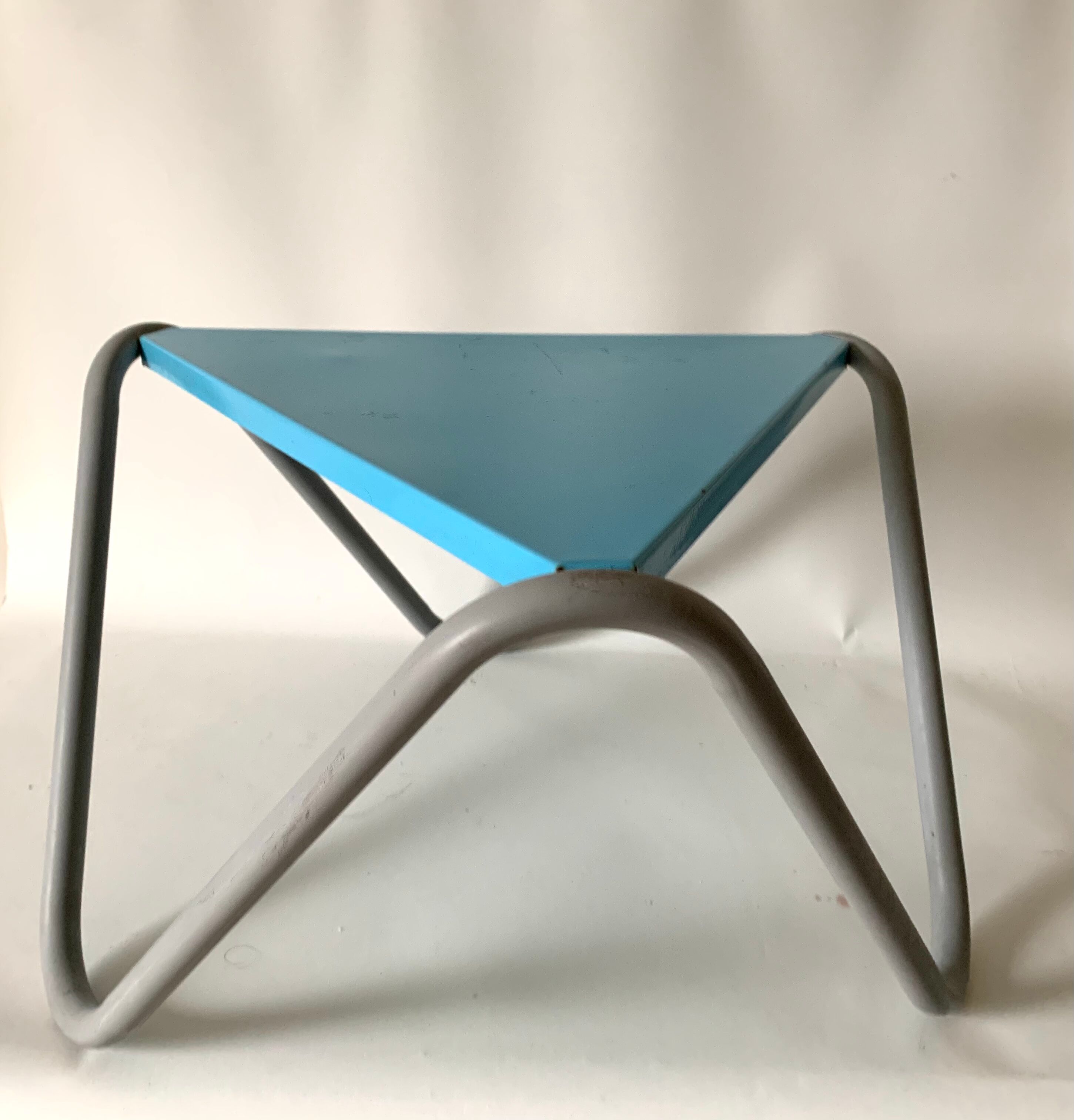 Vintage blue metal coffee table