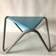 Vintage blue metal coffee table