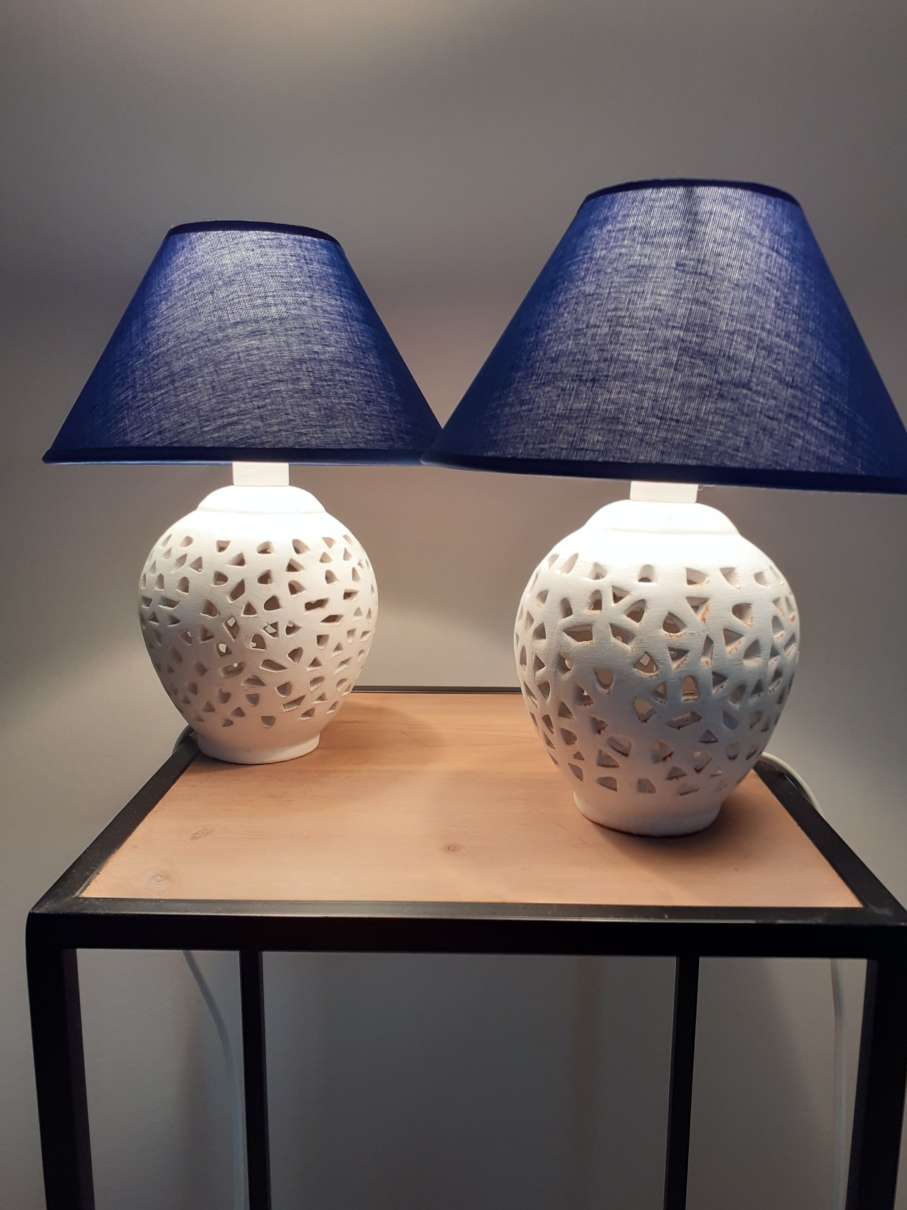 Pair of bedside lamps