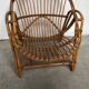 Rattan armchair bamboo wicker 70s vintage