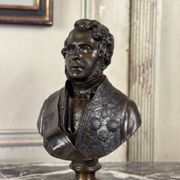 Bronze bust of Admiral Hucos, signed Dubray 1854