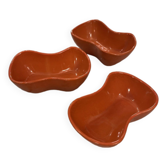 Set of 3 orange ramekins ASA