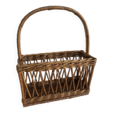 Bottle holder, woven wicker