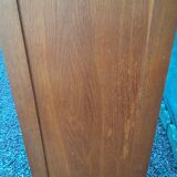 Storage cabinet locker with old wooden curtain