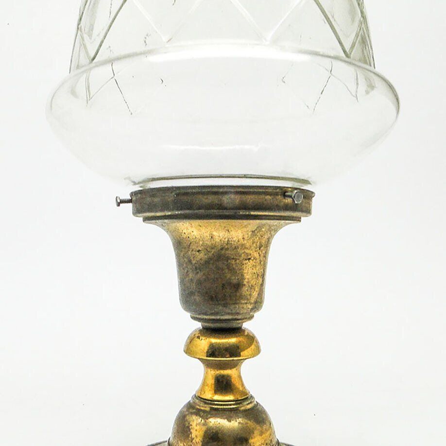 Lampe suspendue vintage en laiton, années 1930