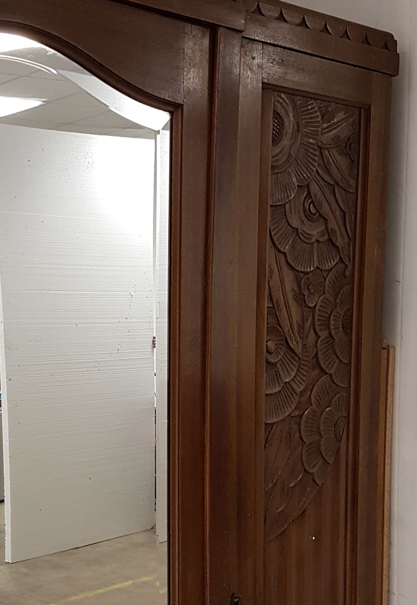 Old wardrobe with mirror