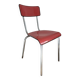 Jacques Hitier Chair 1950 Tubauto Red Bakelite Style Seat