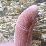 Toad armchair, vintage velvet fireside chair