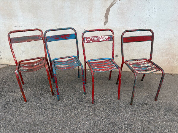 Set de 4 chaises tolix T1