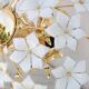 Grace Kelly, Delicious Murano Ceiling Light White Flowers, 1980