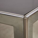 Table Basse en Chrome et Verre Fumé, 1970s